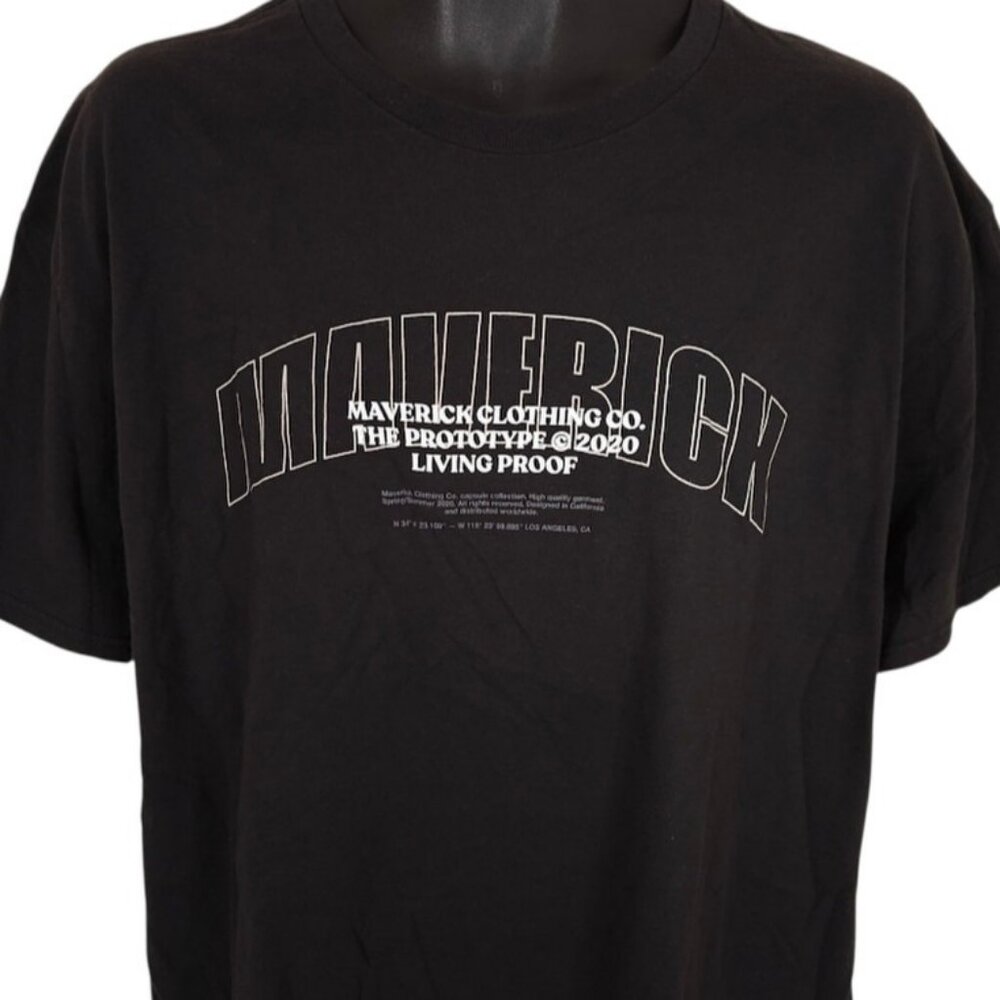 Maverick T Shirt Mens Size XL Black Logan Paul Streetwear Spellout